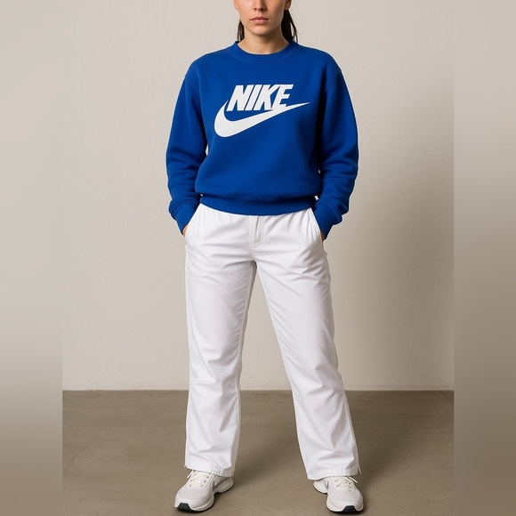 Nike Pants - Nike Sphere Dry Y2K White Track Pants Women’s Medium Vintage Pinstripe Zip Ankle